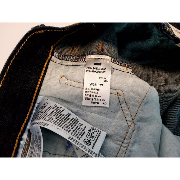 Levis Mens 519 Extreme Skinny Jeans Stretch Dark Wash W38 L29 - Picture 8 of 11